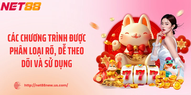 Các chương trình được phân loại rõ, dễ theo dõi và sử dụng